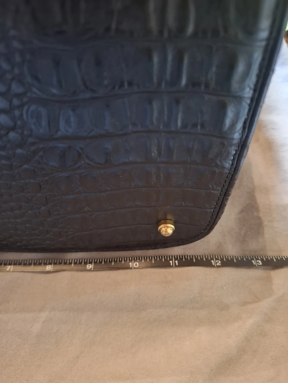 Rare Brahmin Brown & Black Croc-Embossed Satchel with Matching Wallet